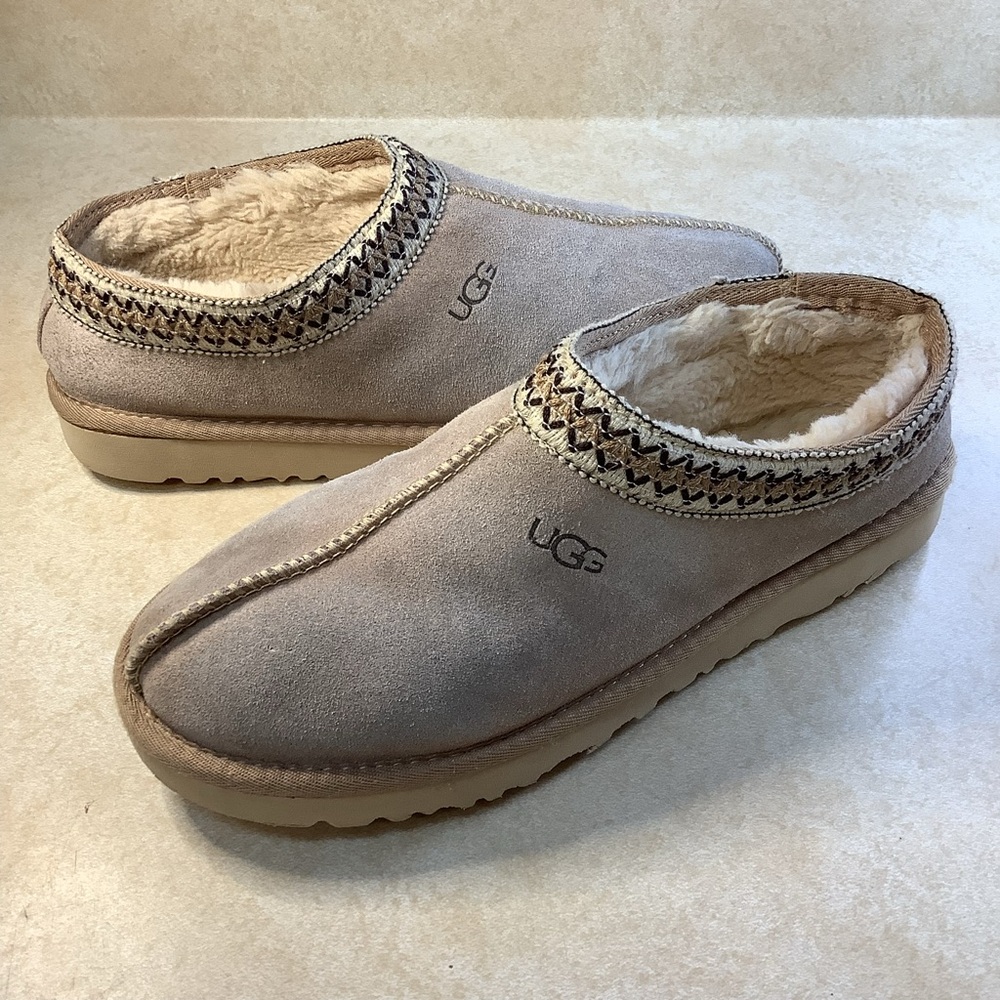 UGG Women’s Tasman Suede Slip-On Mule Slippers Size 11 Sheepskin/Wool
